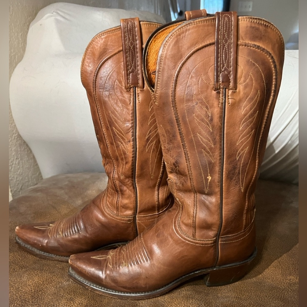 Lucchese snip toe boots